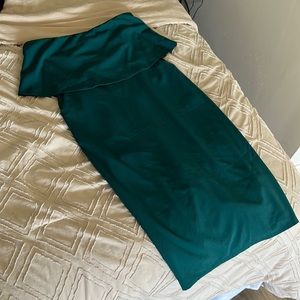 Lulus Green Strapless Bodycon Dress Size M